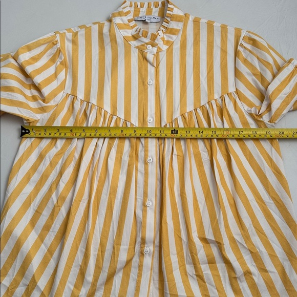 Taylor Tillman Clara Sun Stripe yellow and white stripe blouse - Picture 7 of 10